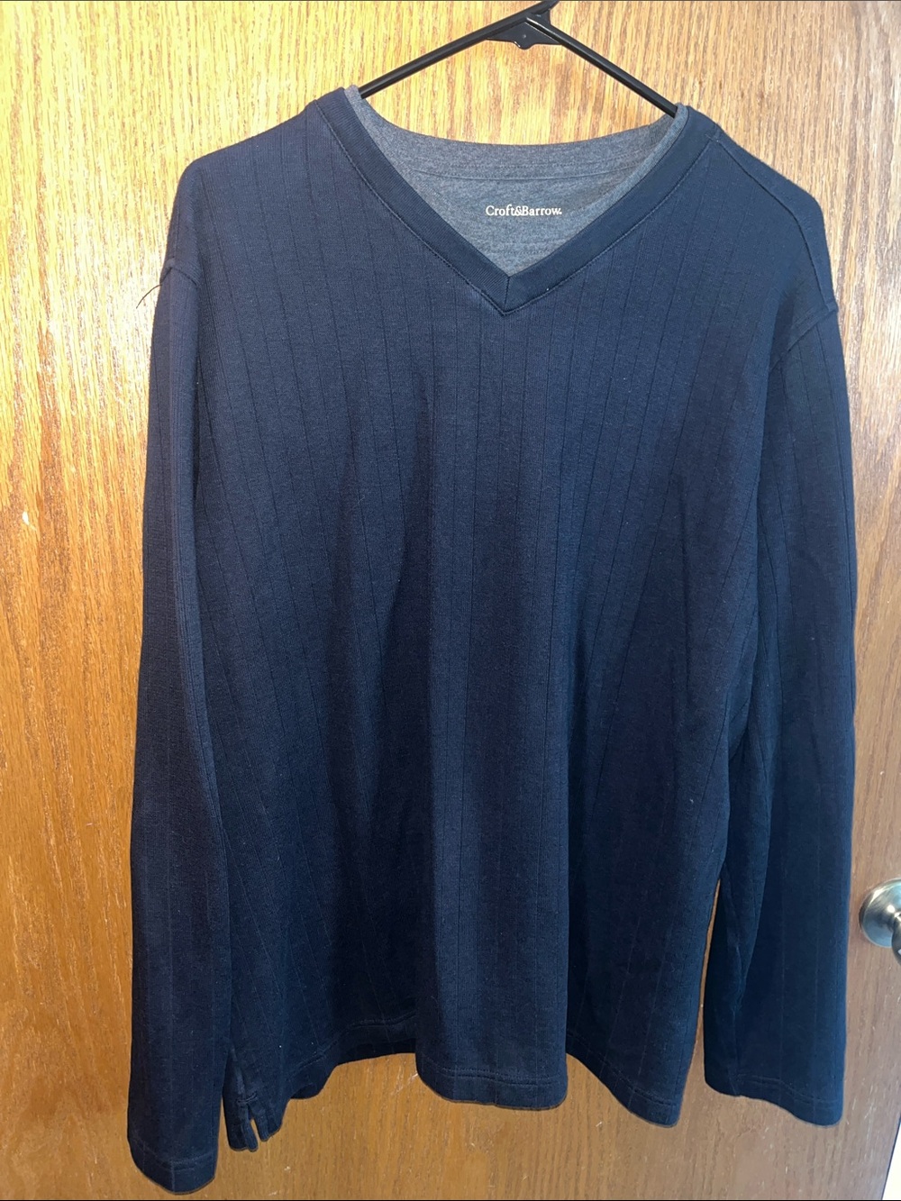 croft & barrow Men’s Dark Navy V-Neck Sweater
